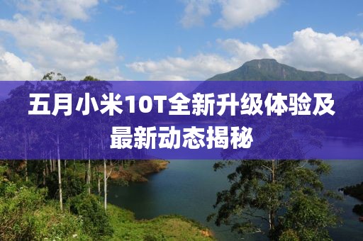 五月小米10T全新升级体验及最新动态揭秘