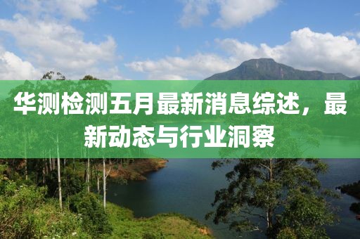华测检测五月最新消息综述，最新动态与行业洞察