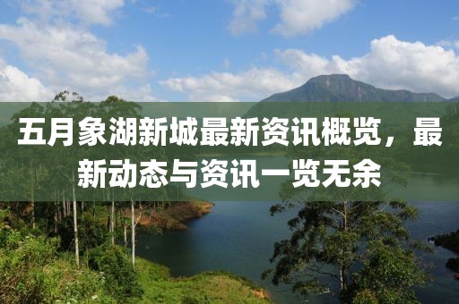 五月象湖新城最新资讯概览，最新动态与资讯一览无余