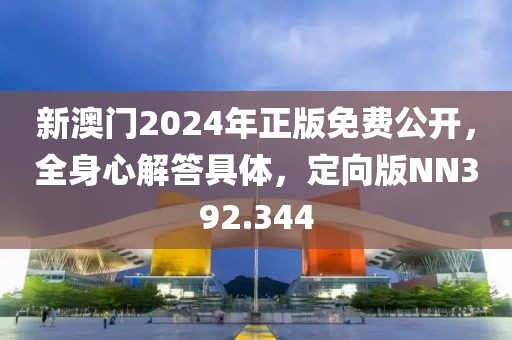 新澳门2024年正版免费公开，全身心解答具体，定向版NN392.344