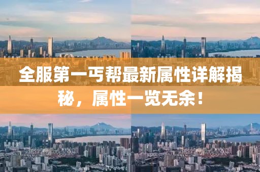全服第一丐帮最新属性详解揭秘，属性一览无余！