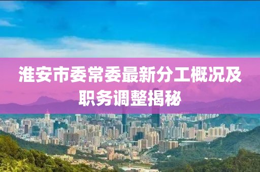 淮安市委常委最新分工概况及职务调整揭秘