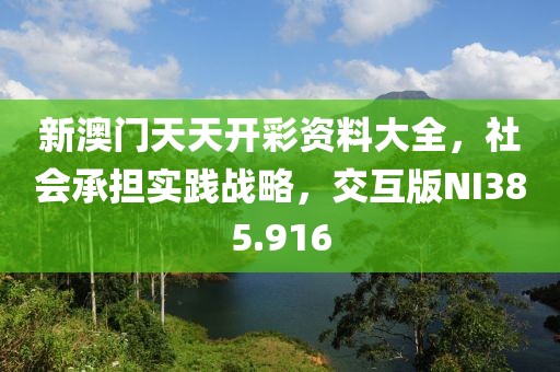 新澳门天天开彩资料大全，社会承担实践战略，交互版NI385.916