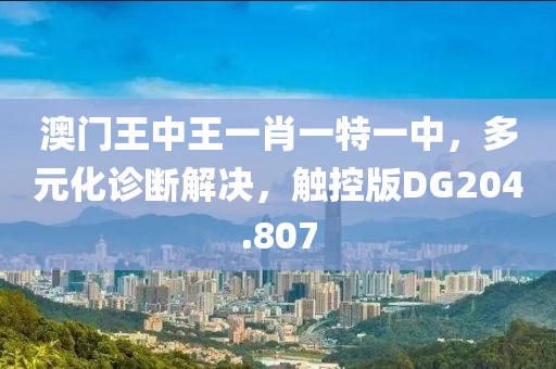 澳门王中王一肖一特一中，多元化诊断解决，触控版DG204.807
