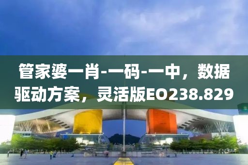 管家婆一肖-一码-一中，数据驱动方案，灵活版EO238.829