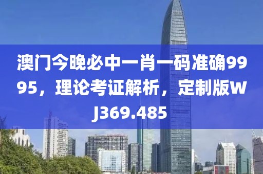 澳门今晚必中一肖一码准确9995，理论考证解析，定制版WJ369.485