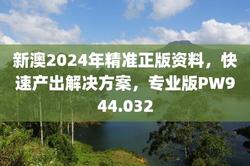新澳2024年精准正版资料，快速产出解决方案，专业版PW944.032