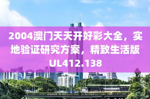 2004澳门天天开好彩大全，实地验证研究方案，精致生活版UL412.138