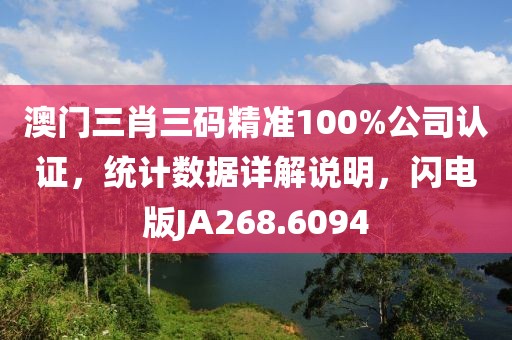 澳门三肖三码精准100%公司认证，统计数据详解说明，闪电版JA268.6094