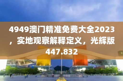 4949澳门精准免费大全2023，实地观察解释定义，光辉版447.832