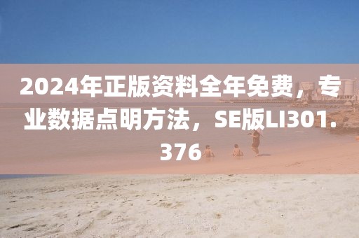 2024年正版资料全年免费，专业数据点明方法，SE版LI301.376