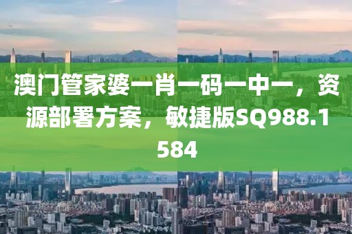 澳门管家婆一肖一码一中一，资源部署方案，敏捷版SQ988.1584