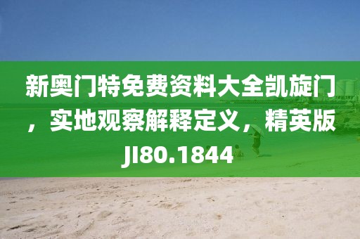 新奥门特免费资料大全凯旋门，实地观察解释定义，精英版JI80.1844