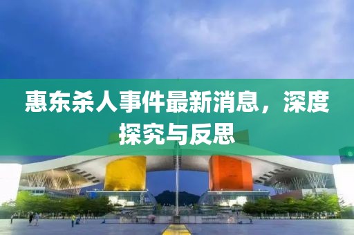 惠东杀人事件最新消息，深度探究与反思