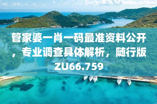 管家婆一肖一码最准资料公开，专业调查具体解析，随行版ZU66.759