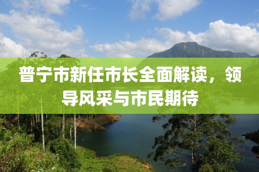 普宁市新任市长全面解读，领导风采与市民期待