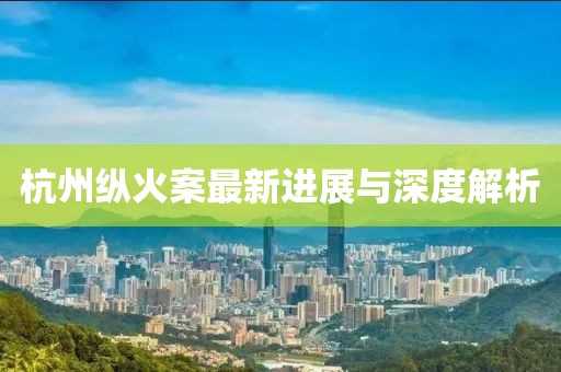 杭州纵火案最新进展与深度解析