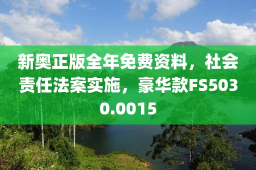 新奥正版全年免费资料，社会责任法案实施，豪华款FS5030.0015
