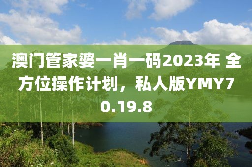 澳门管家婆一肖一码2023年 全方位操作计划，私人版YMY70.19.8