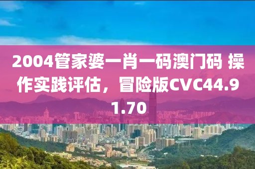 2004管家婆一肖一码澳门码 操作实践评估，冒险版CVC44.91.70