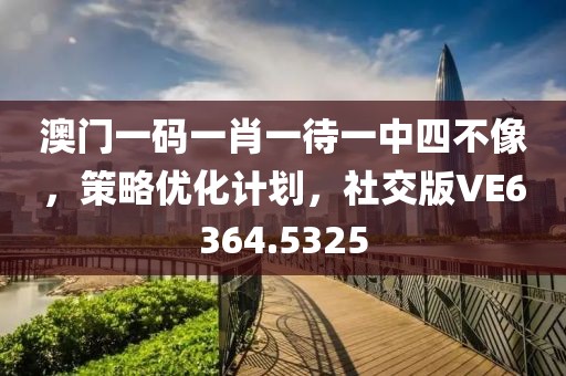 澳门一码一肖一待一中四不像，策略优化计划，社交版VE6364.5325