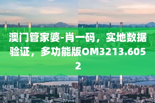 澳门管家婆-肖一码，实地数据验证，多功能版OM3213.6052