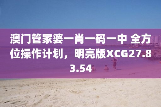 澳门管家婆一肖一码一中 全方位操作计划，明亮版XCG27.83.54