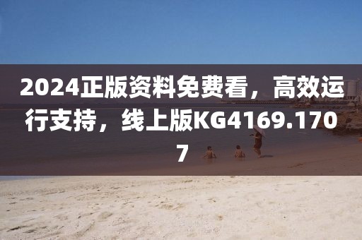 2024正版资料免费看，高效运行支持，线上版KG4169.1707