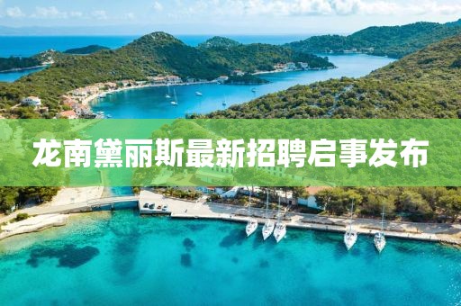 龙南黛丽斯最新招聘启事发布