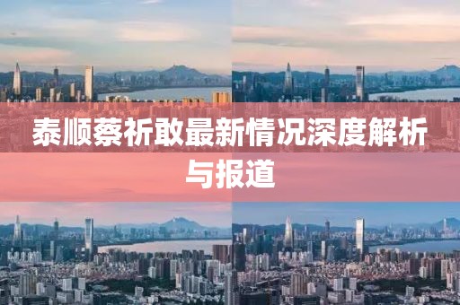 泰顺蔡祈敢最新情况深度解析与报道