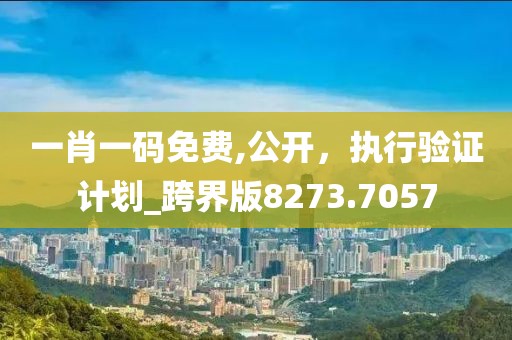 一肖一码免费,公开，执行验证计划_跨界版8273.7057