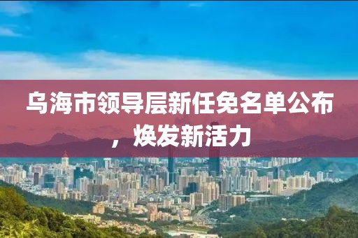 乌海市领导层新任免名单公布，焕发新活力