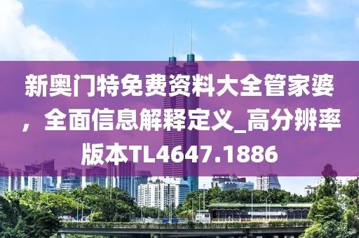 新奥门特免费资料大全管家婆，全面信息解释定义_高分辨率版本TL4647.1886