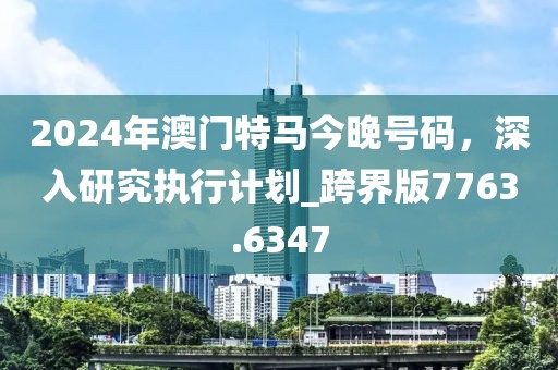 2024年澳门特马今晚号码，深入研究执行计划_跨界版7763.6347