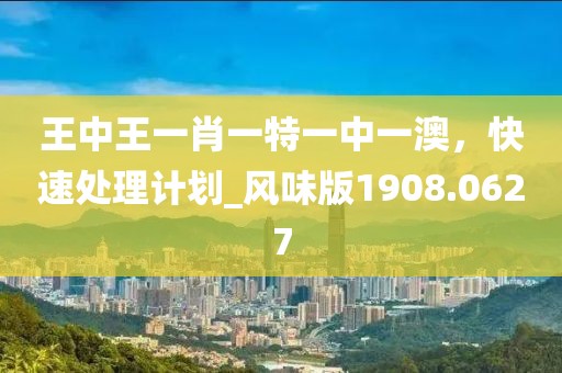 王中王一肖一特一中一澳，快速处理计划_风味版1908.0627