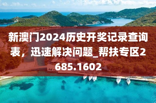 新澳门2024历史开奖记录查询表，迅速解决问题_帮扶专区2685.1602
