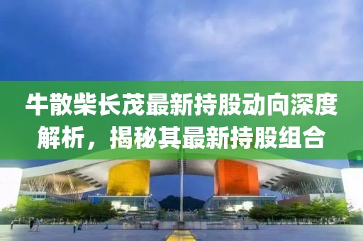 牛散柴长茂最新持股动向深度解析，揭秘其最新持股组合