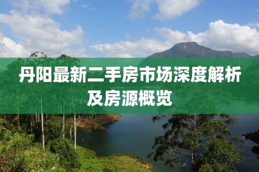丹阳最新二手房市场深度解析及房源概览