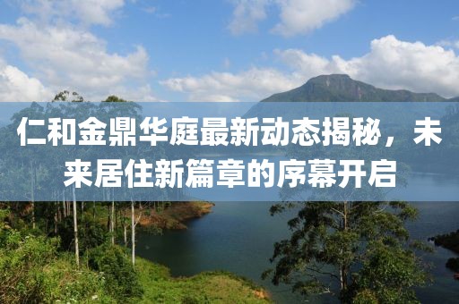 仁和金鼎华庭最新动态揭秘，未来居住新篇章的序幕开启