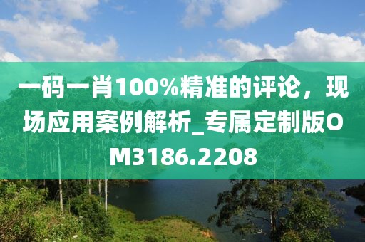 一码一肖100%精准的评论，现场应用案例解析_专属定制版OM3186.2208