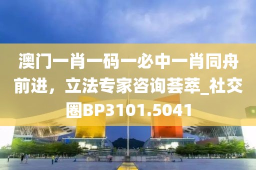 澳门一肖一码一必中一肖同舟前进，立法专家咨询荟萃_社交圈BP3101.5041