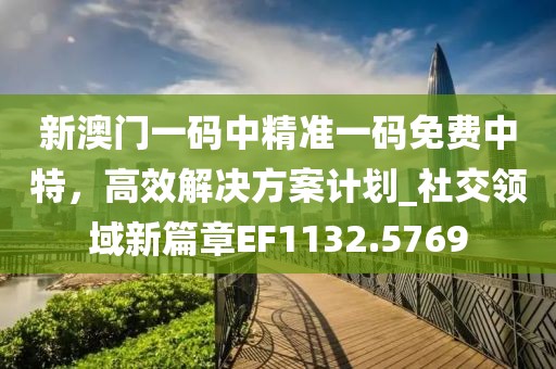 新澳门一码中精准一码免费中特，高效解决方案计划_社交领域新篇章EF1132.5769